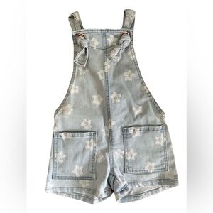 Floral Denim Kids Overalls